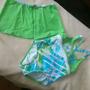 SWIMSUIT AND SKIRT